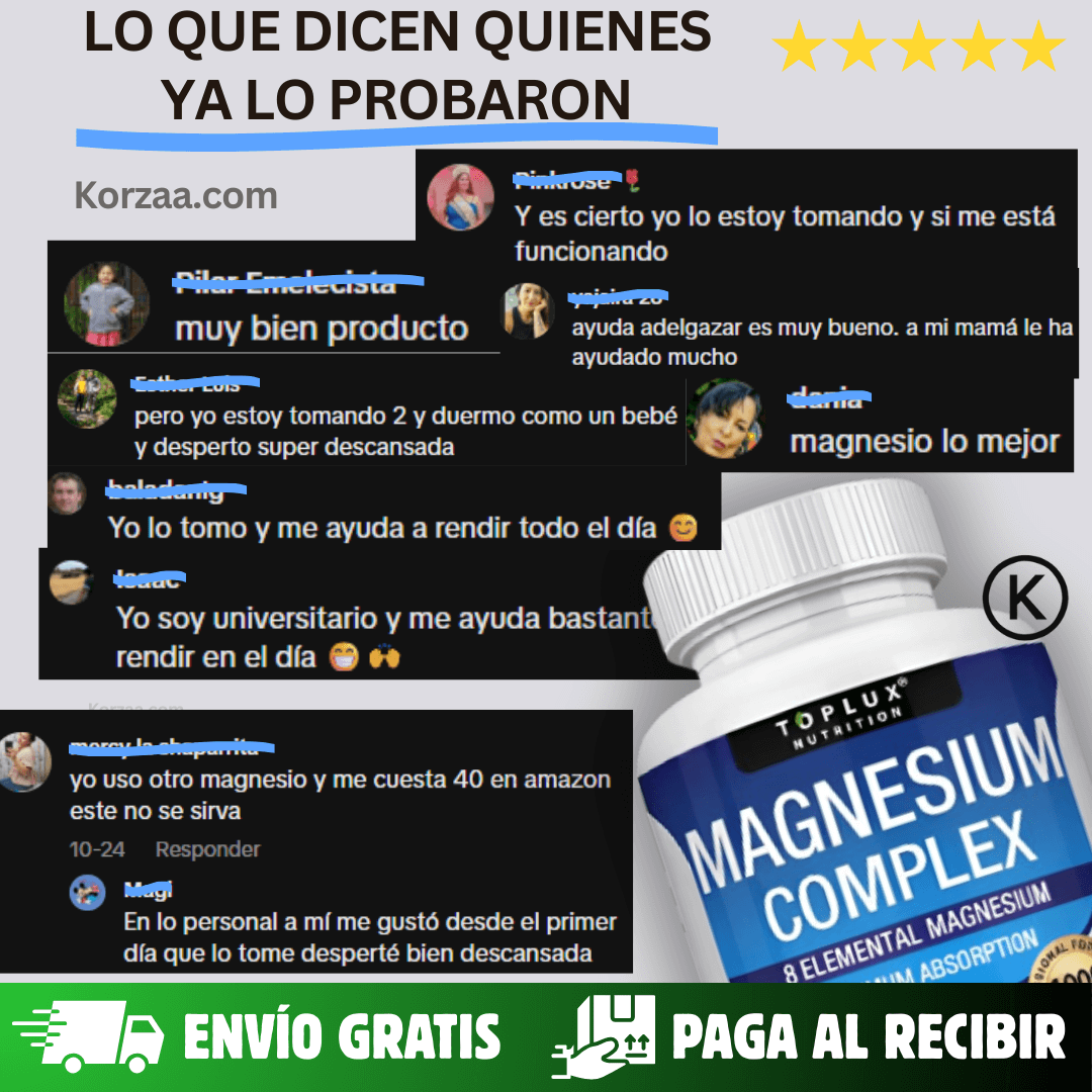 EL COMPLEJO DE MAGNESIO MÁS COMPLETO DEL MERCADO